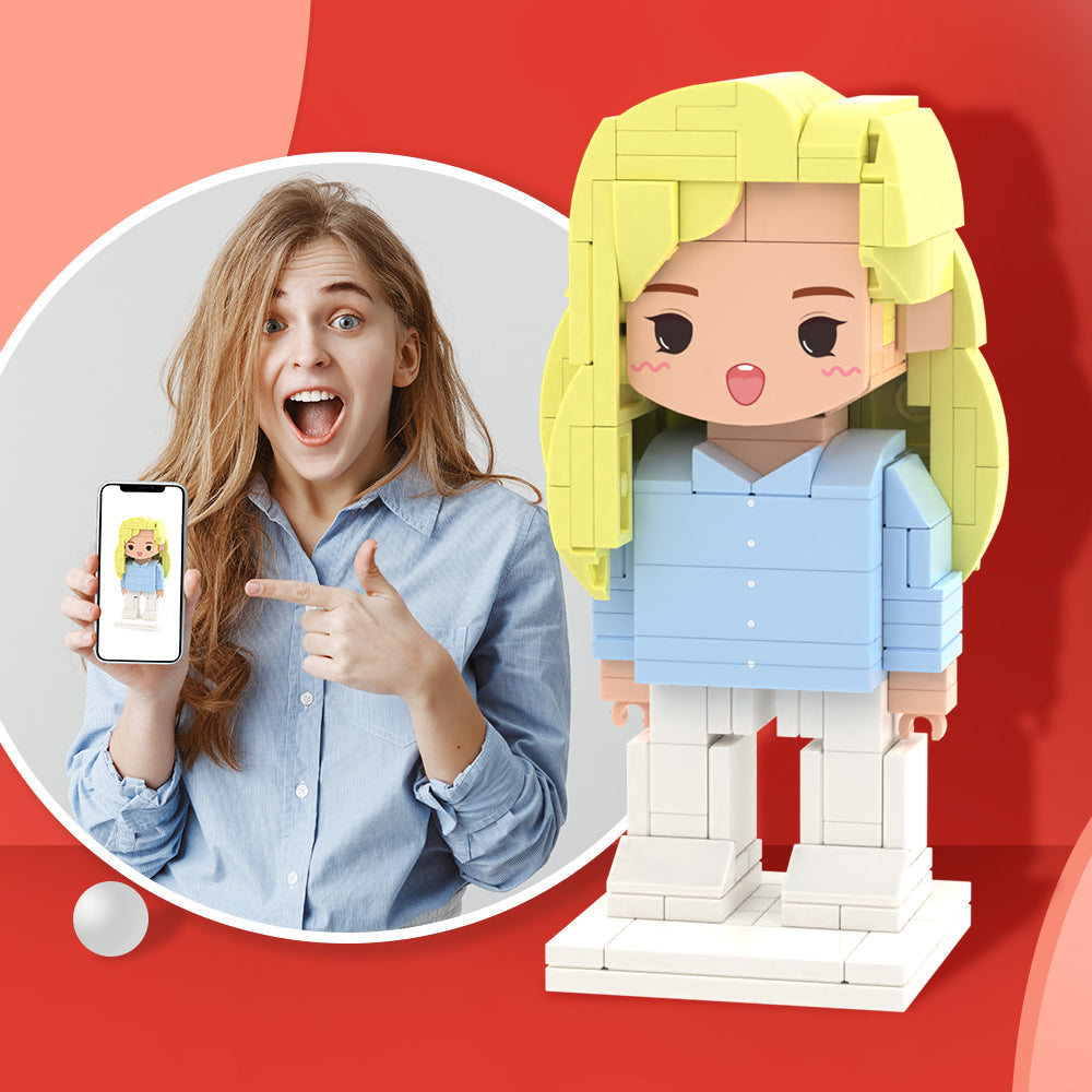 Creative Gifts for Her Full Body Customizable 1 Person Custom Brick Figures Small Particle Block Toy