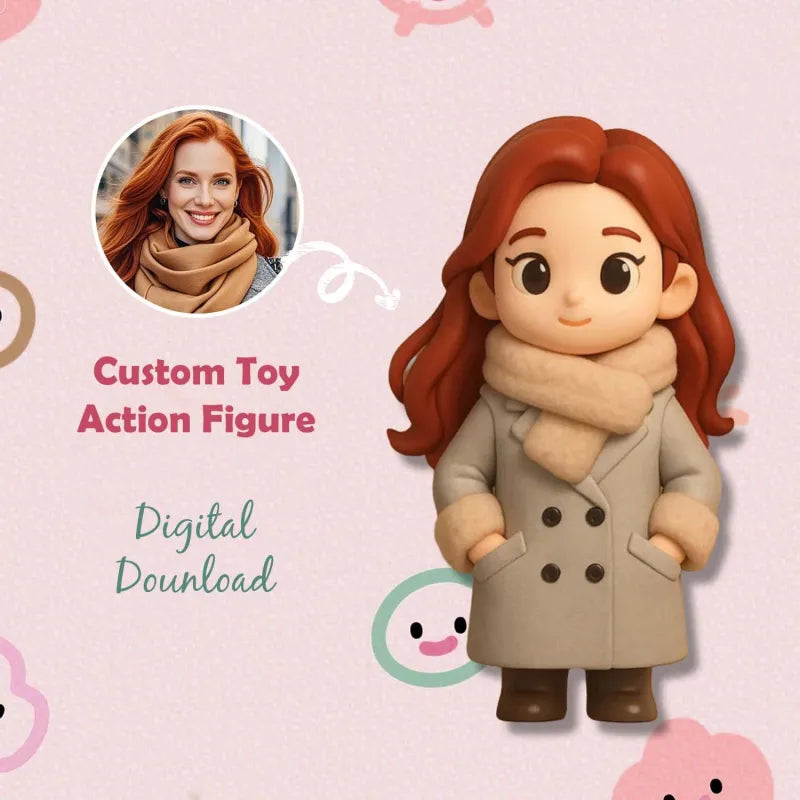 Gepersonaliseerde 3D Mini Figuur van Jouw Foto (1 Persoon)