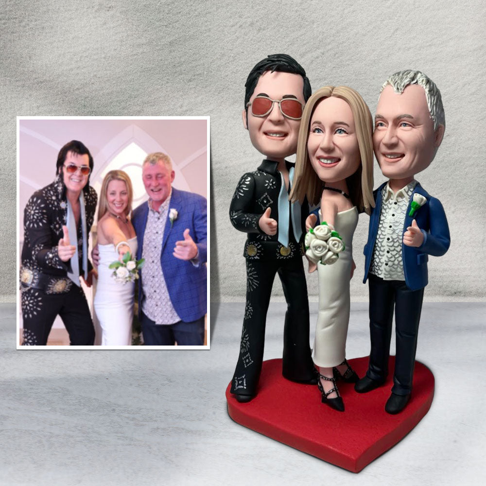 Volledig Gepersonaliseerde Bobblehead – 3 Personen