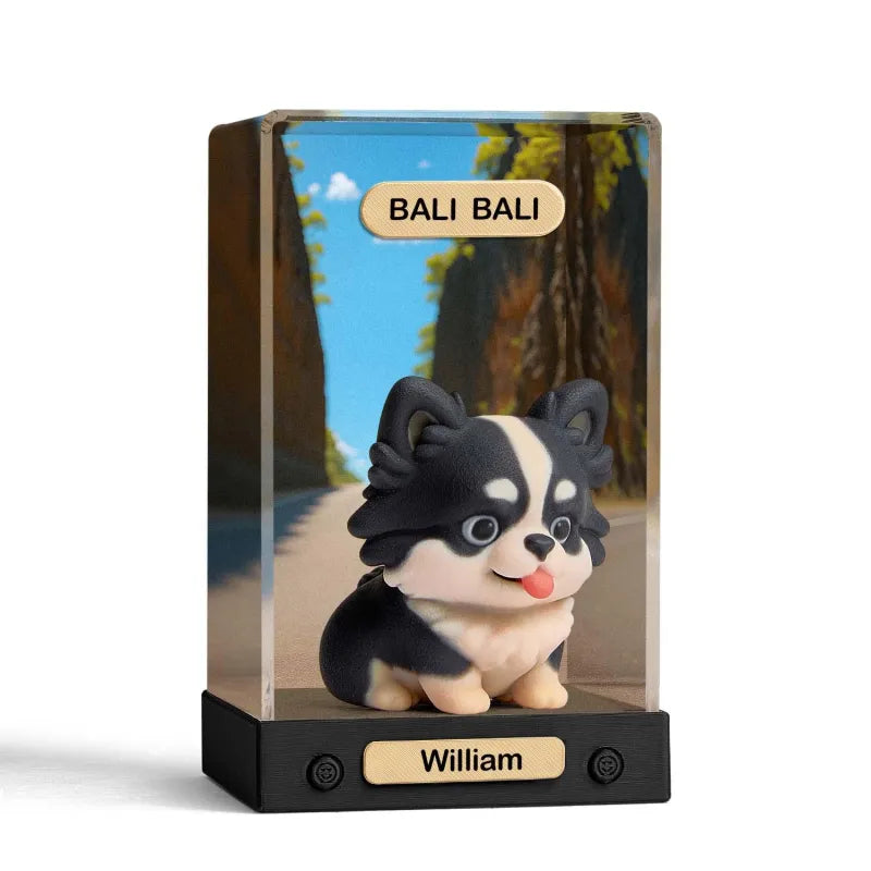 Gepersonaliseerde 3D Minifiguur van Jouw Foto – Uniek Speelfiguur met Achtergrond en Acryl Displaybox