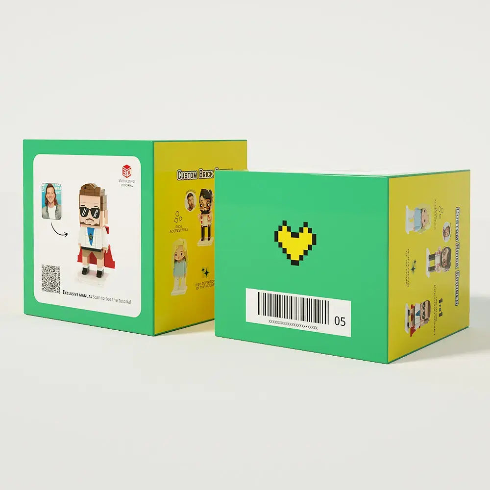 Full Body Customizable 1 Person Custom Brick Figures Small Particle Block Toy Brick Me Figures Funny Girl