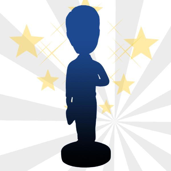 Volledig Lichaam Gepersonaliseerde Bobblehead – 1 Persoon met Gegraveerde Tekst