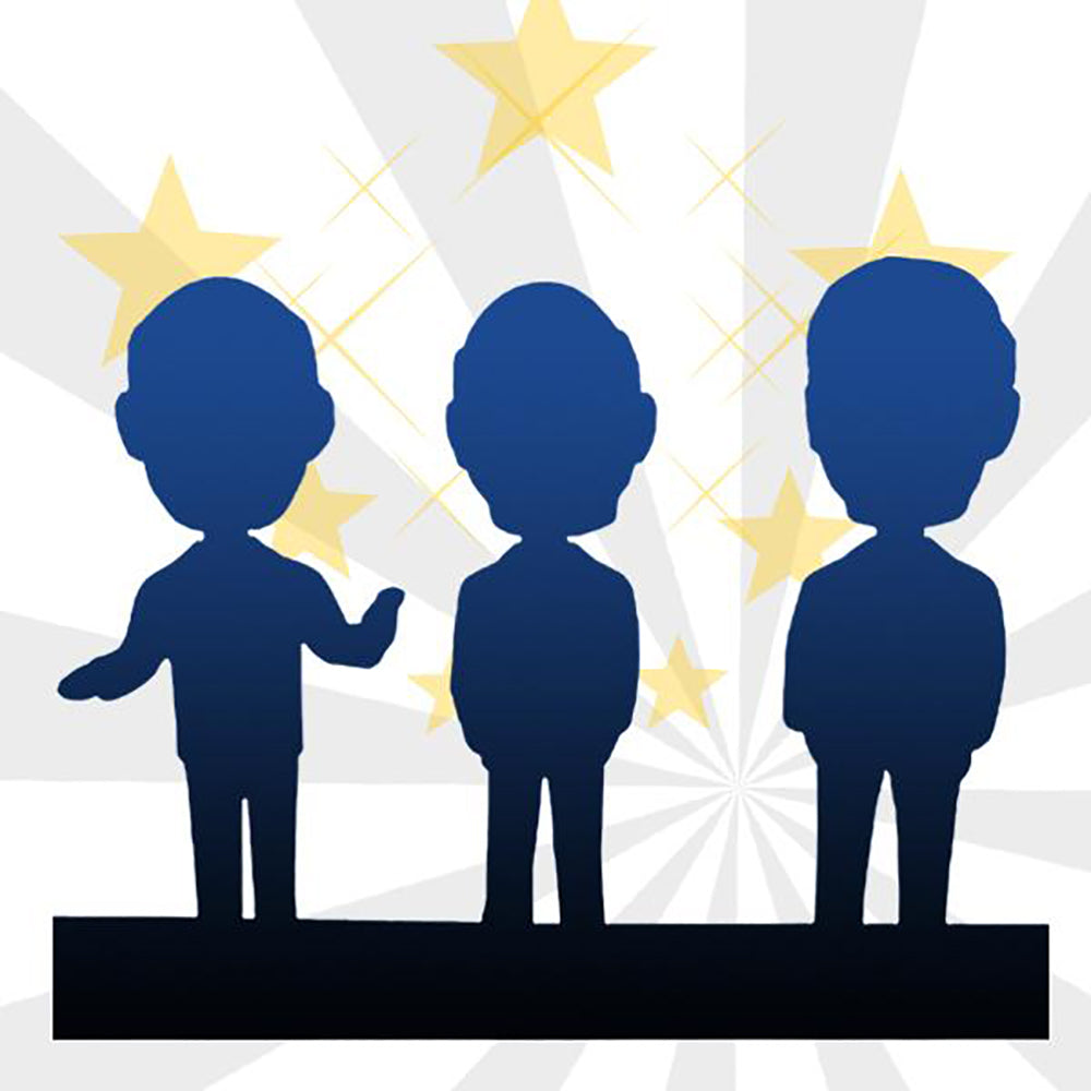 Volledig Gepersonaliseerde Bobblehead – 3 Personen