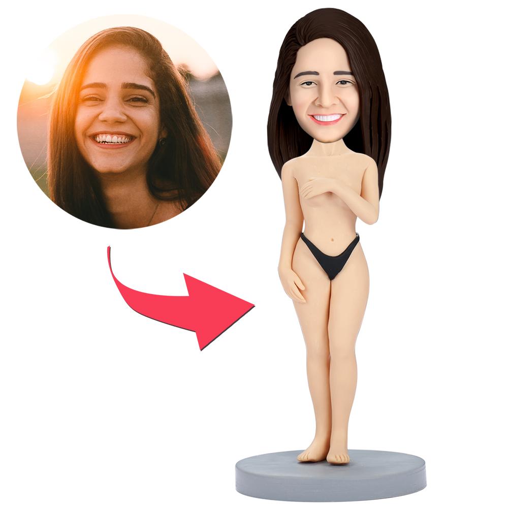 Naked Woman – Gepersonaliseerde Bobblehead met Gegraveerde Tekst
