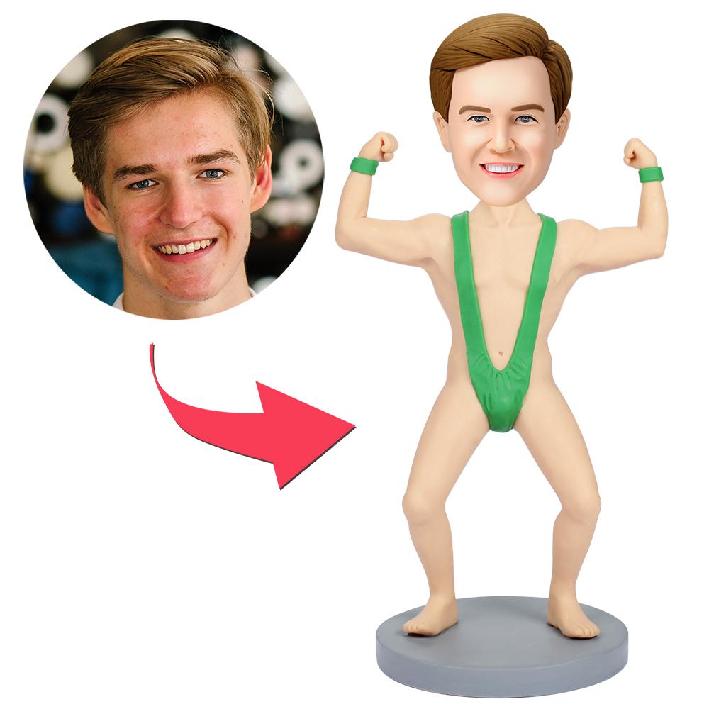 Mankini – Gepersonaliseerde Bobblehead met Gegraveerde Tekst