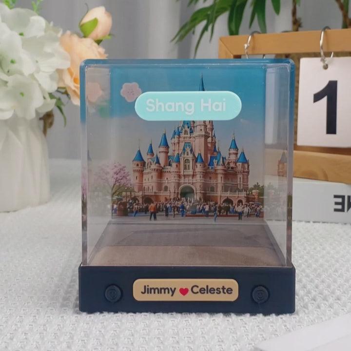 Gepersonaliseerde 3D Minifiguur van Jouw Foto – Uniek Speelfiguur met Achtergrond en Acryl Displaybox